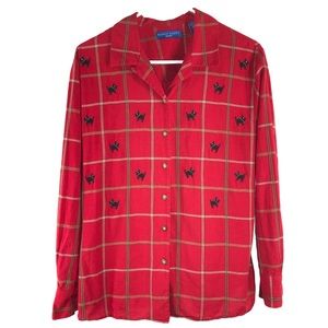 Scottish Terrier Dog Plaid Shirt